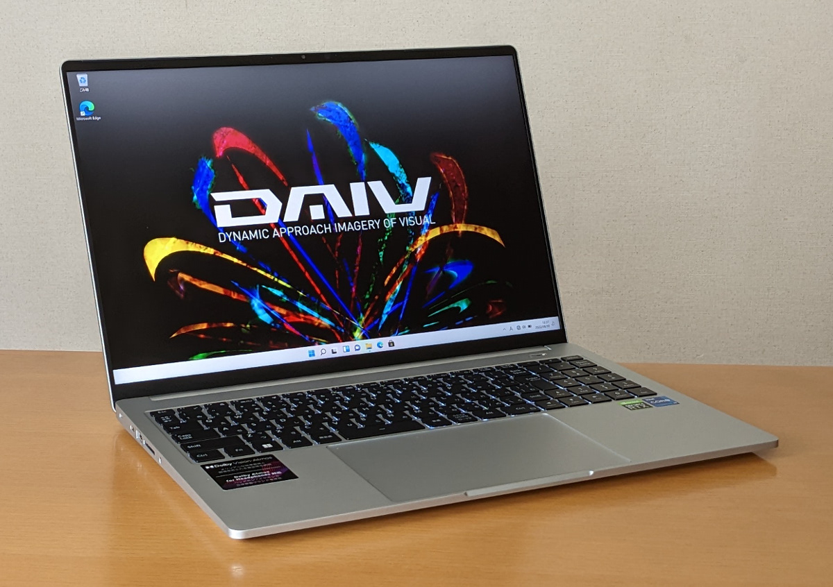 マウス DAIV 6P-RTの実機レビュー － Core i7-12700HとGeForce