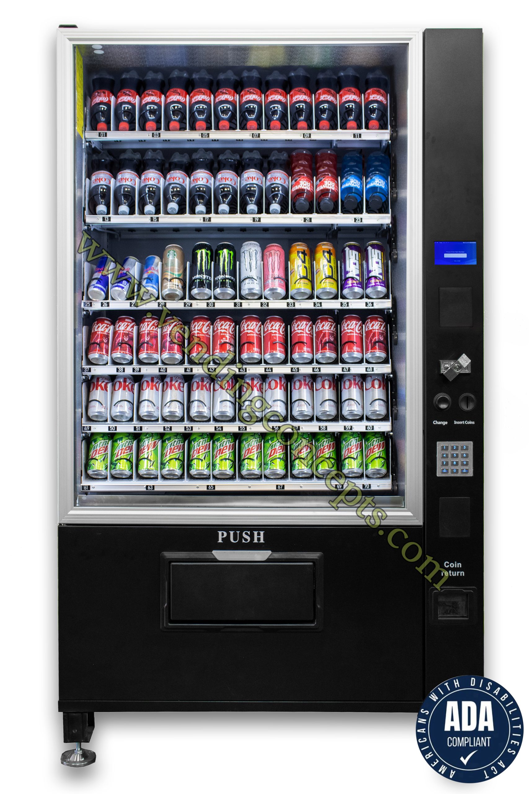 VC 7212-5D ADA Black - Vending Concepts
