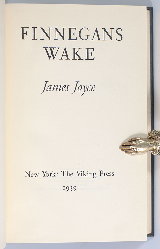 Finnegan's Wake James Joyce First Edition Signed