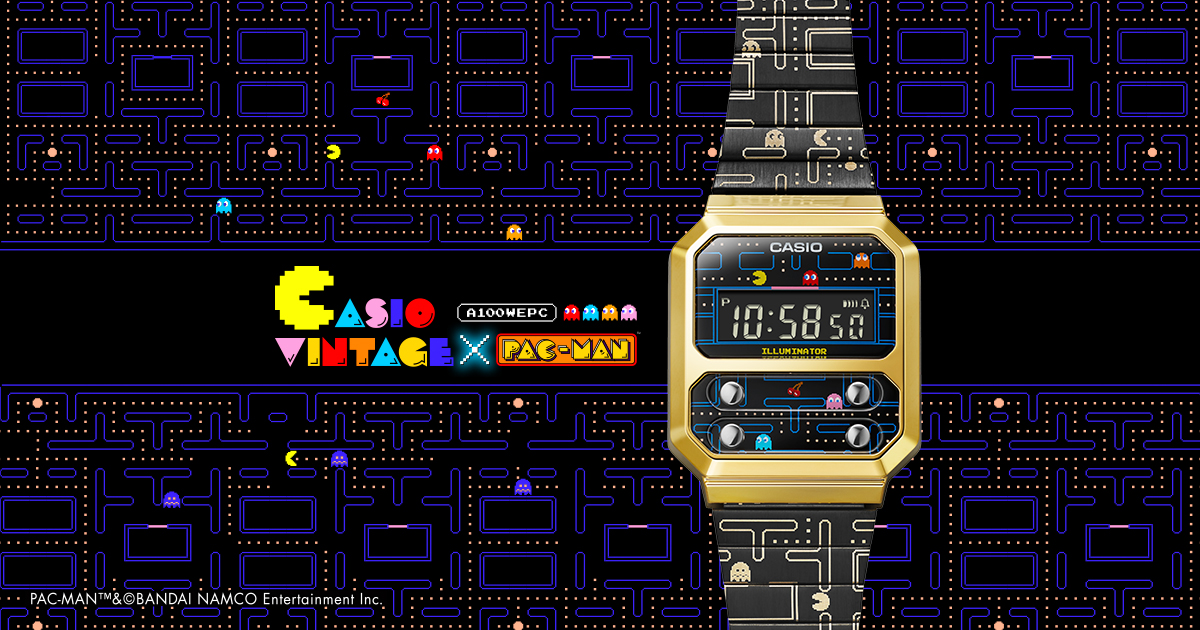 パックマン」とコラボした、レトロでかわいいデジタルウオッチがCASIO