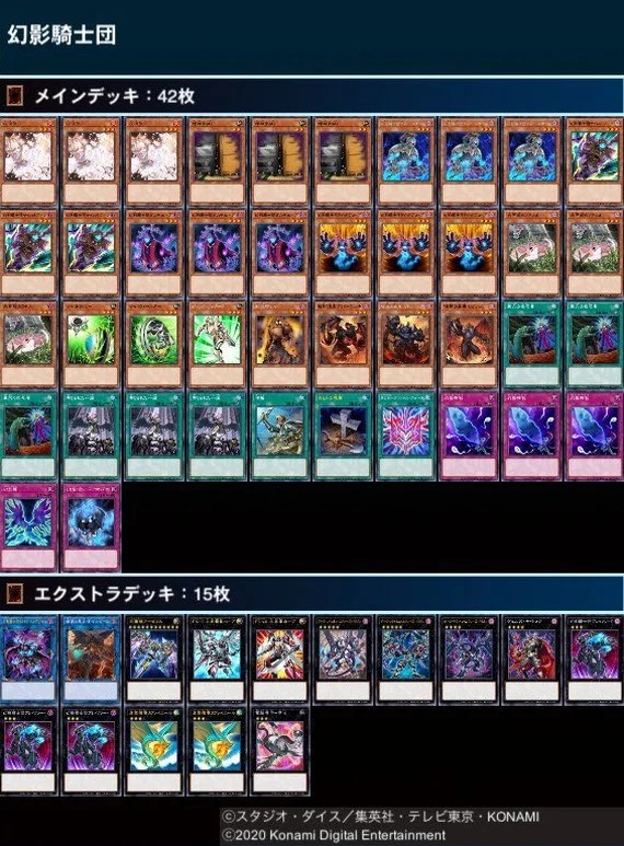 遊戯王 REMOTE DUEL TOURNAMENT全勝｜幻影騎士団デッキレシピ・解説