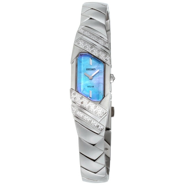 Seiko Women's SUP331 Stainless Steel and Diamond Solar Watch with