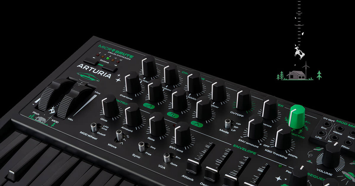 Arturia、小型アナログ・シンセの限定モデル、「MicroBrute UFO」を