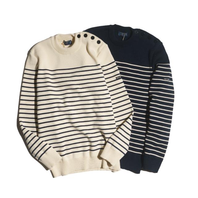 セントジェームス SAINT JAMES 肩ボタン ボーダーセーター ビニック
