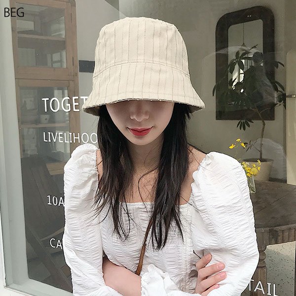 メール便 帽子 バケット ハット ストライプ バケット ハット バケット