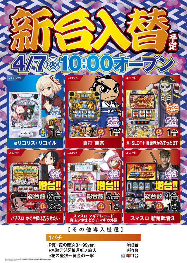 最新情報公開中!】ニラク行田持田店 | 行田市 | パチンコ・パチスロ