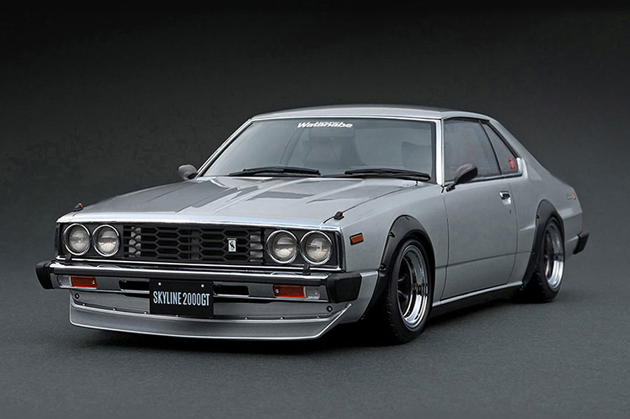 IG3465 1/18 Nissan Skyline 2000 GT-ES (C210) Silver | LINE UP