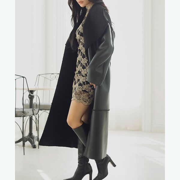 ﾚｻﾞｰﾎﾞｱﾘﾊﾞｰｼﾌﾞﾙﾛﾝｸﾞｺｰﾄ | アンビエント(AMBIENT) | マルイウェブチャネル