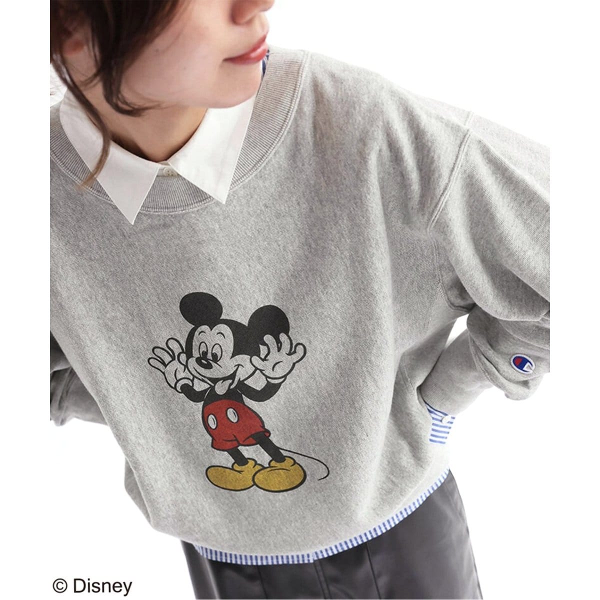 追加》【Champion】*RE REVERSE WEAVE ＜MICKEY MOUSE＞スウェッ