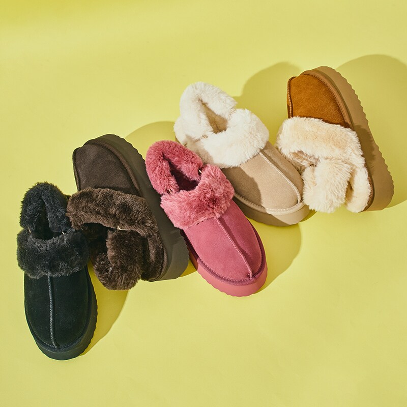 ふわふわあったか 本革【25秋冬新作】厚底ムートン2wayサンダル/51320