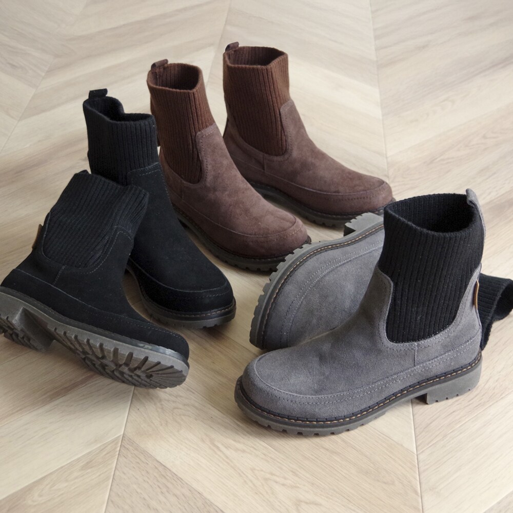 撥水加工 ニットソックスサイドゴアブーツ 18M09 | ミネトンカ