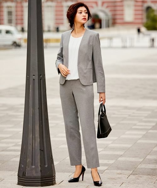 洗える】ボアコンビ アウター （ノーカラージャケット）｜自由区