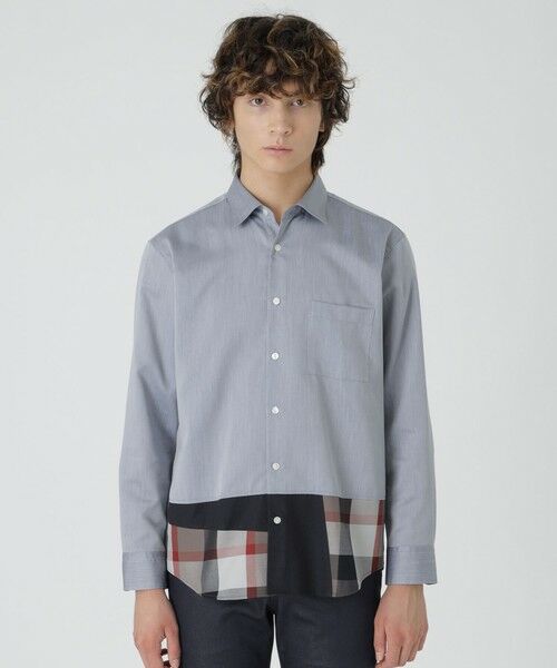 セール】 パーシャルチェックシャツ （シャツ・ブラウス）｜BLUE LABEL