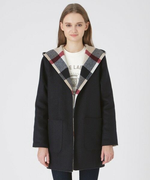 セール】 クレストブリッジチェックリバーポリウールコーディガン