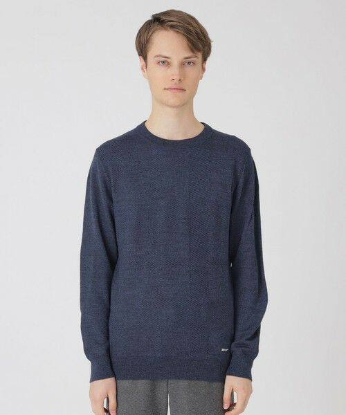 セール】 シャドーチェッククルーネックニット （ニット・セーター