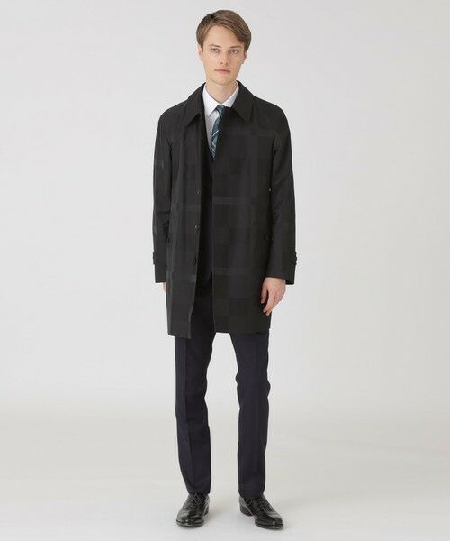 セール】 シャドーチェックラミネートステンカラーコート （その他