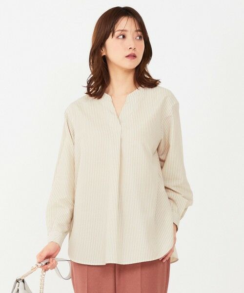 セール】 【AIコラボ】スタンドカラースキッパー ブラウス （シャツ