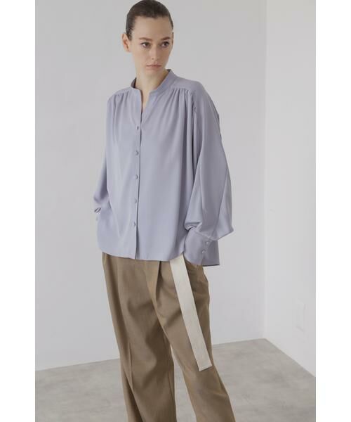 セール】 ライトジョーゼットギャザーブラウス （シャツ・ブラウス