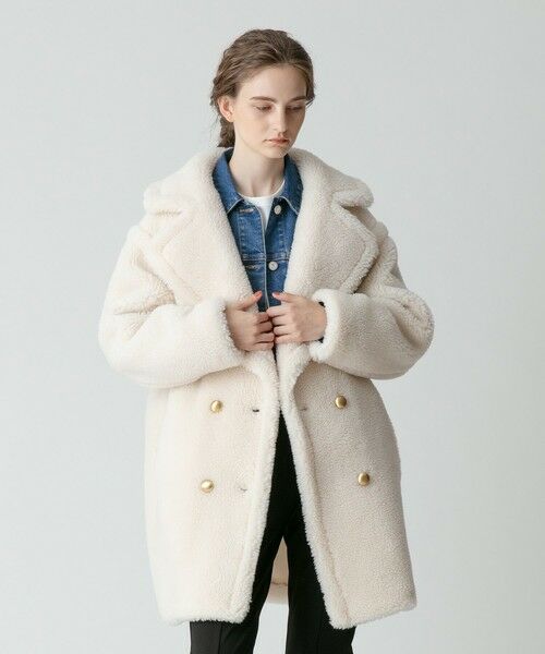 セール】 ウールMIXボアピーコート （ダッフルコート）｜allureville