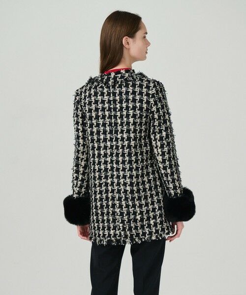 セール】 ツイードファーコート （その他アウター）｜GRACE