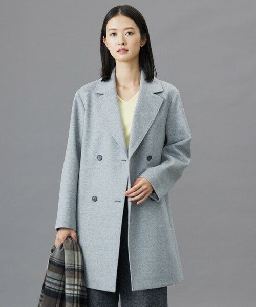 セール】 Super150sAZAMIビーバー Pコート （ピーコート）｜L size