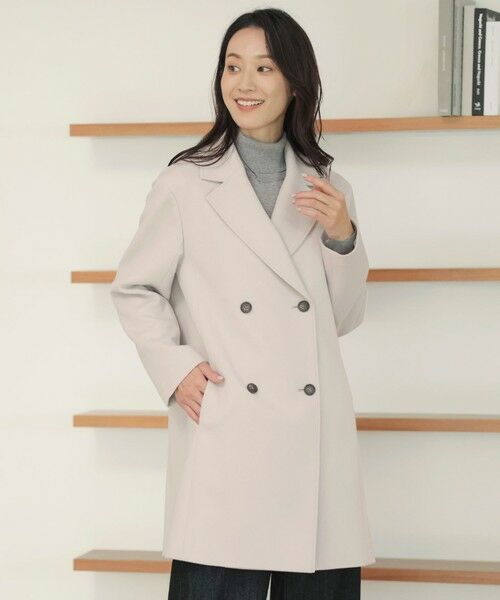 セール】 Super150sAZAMIビーバー Pコート （ピーコート）｜L size