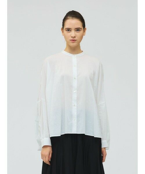 mizuiro ind バックギャザーワイドシャツ （シャツ・ブラウス