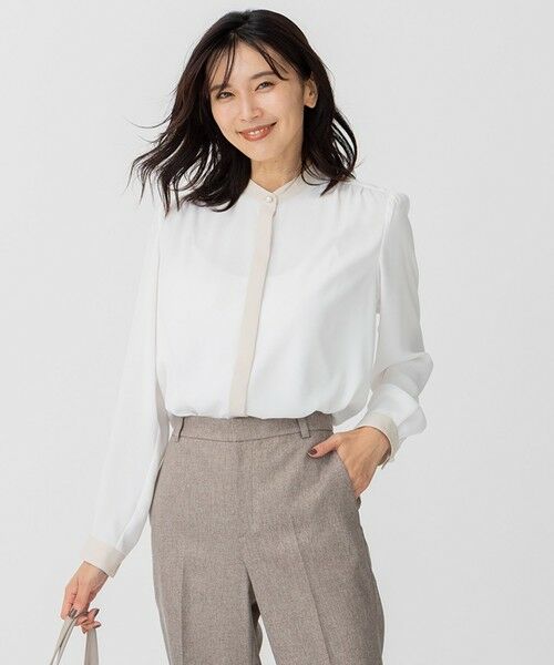 セール】 バックサテンアムンゼン バイカラー ブラウス （シャツ