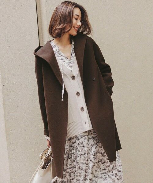 セール】 ウールリバー フード付き ミドル丈コート （その他アウター