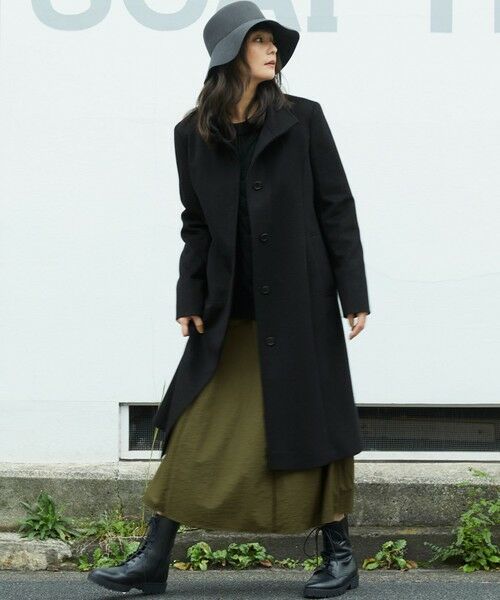 セール】 ウールカシミヤビーバー スタンドカラー コート （その他