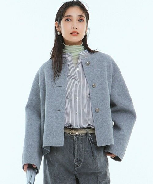 セール】 ウールリバー ノーカラーコート （その他アウター）｜23区