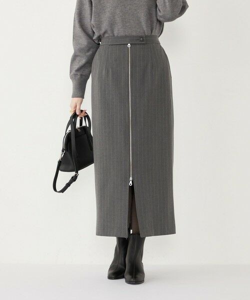 セール】 SHIPS Colors:〈手洗い可能〉ストライプ ジップ タイト