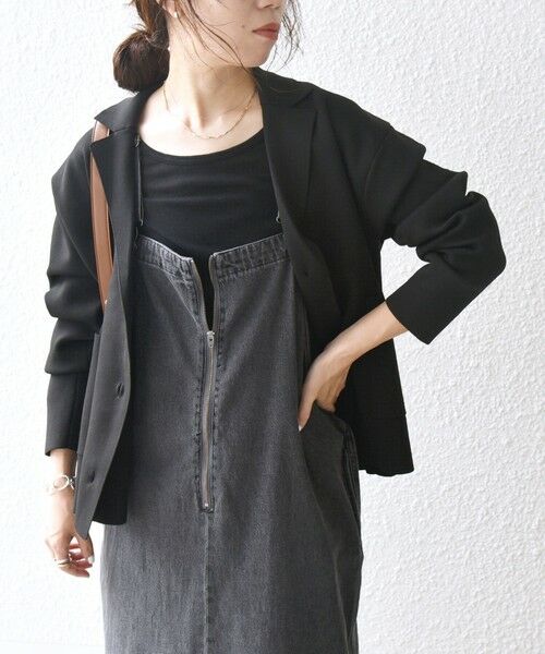 セール】 【WEB限定】SHIPS any:〈手洗い可能〉テーラード ニット