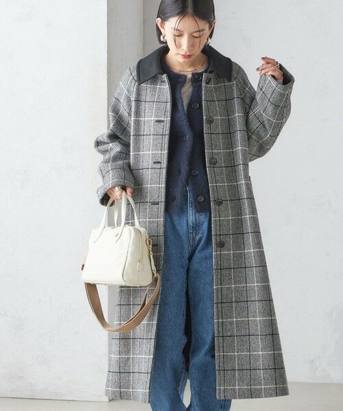 セール】 LA TORRE: チェック ステンカラー コート （ステンカラー