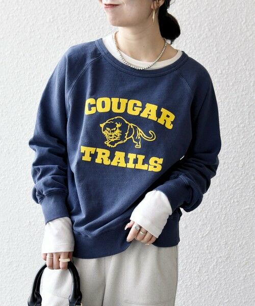 Mixta:〈洗濯機可能〉ラグラン ロゴ クルーネック プルオーバー