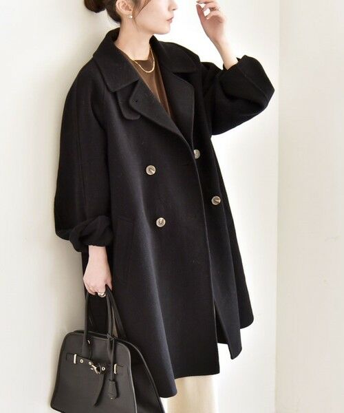 quaranciel: リバー スタンド & テーラード ダブルブレスト Aライン