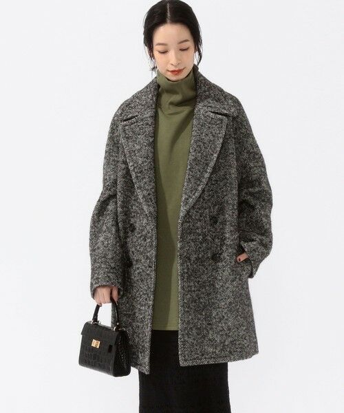 セール】 ダブルブレストツイードコート◇ （その他アウター）｜SHIPS