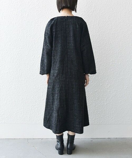 セール】 SHIPS any: ツイード フレア ワンピース （ロング・マキシ丈