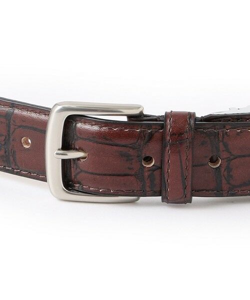 セール】 クロコ型押しレザーベルト （ベルト・サスペンダー）｜Paul