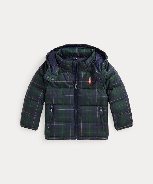ボーイズ 2才～7才)Polo ベア Polo タータン ダウン ジャケット