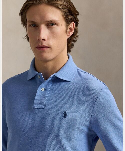 セール】 カスタム スリム ロングスリーブ ポロシャツ （ポロシャツ