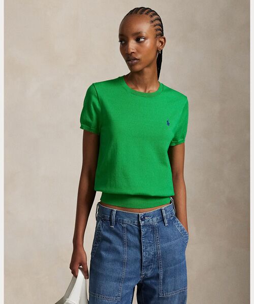 セール】 ショートスリーブ クルーネック セーター （ニット・セーター