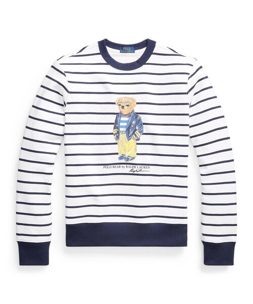 ストライプド Polo ベア フリース スウェットシャツ （スウェット