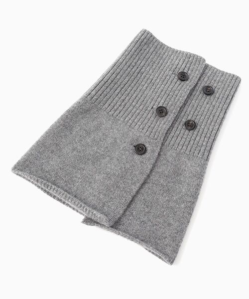 セール】 ボタン付きネックウォーマー【日本製・カシミヤ100