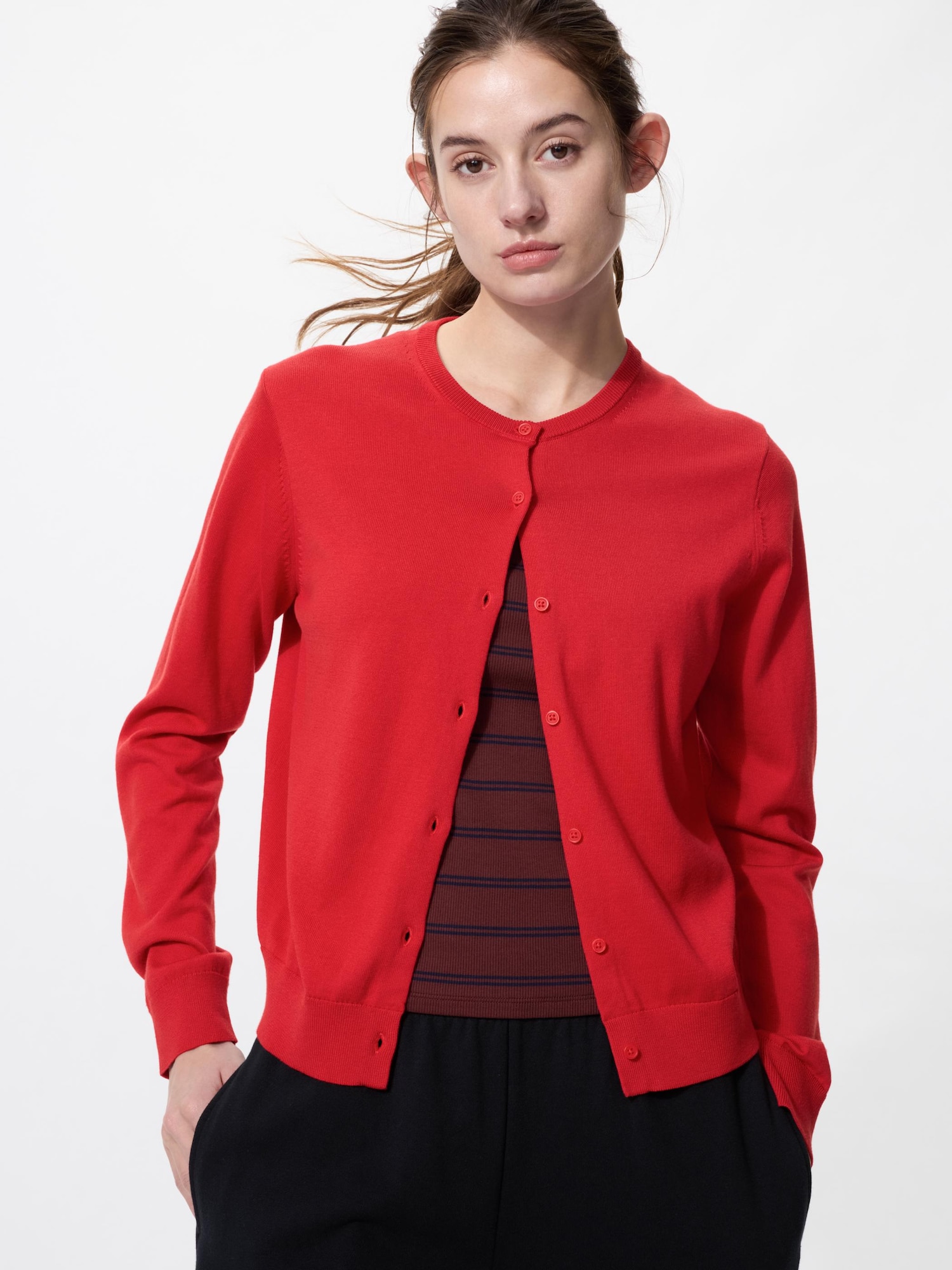 ユニクロ公式 | UVカットクルーネックカーディガン