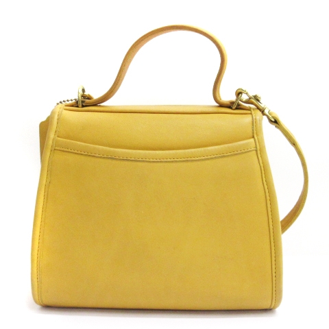 オールドコーチ 9985 USA製 ハンドバッグ 希少マスタードイエロー