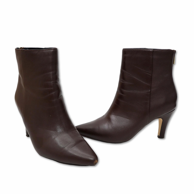 アンタイトル UNTITLED 山羊革 後ろジップ ポインテッド ショート