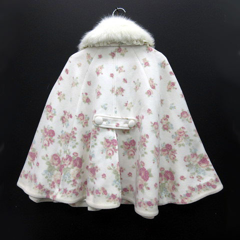 リズリサ LIZ LISA ポンチョ コート フラワー 花柄 フェイクファー
