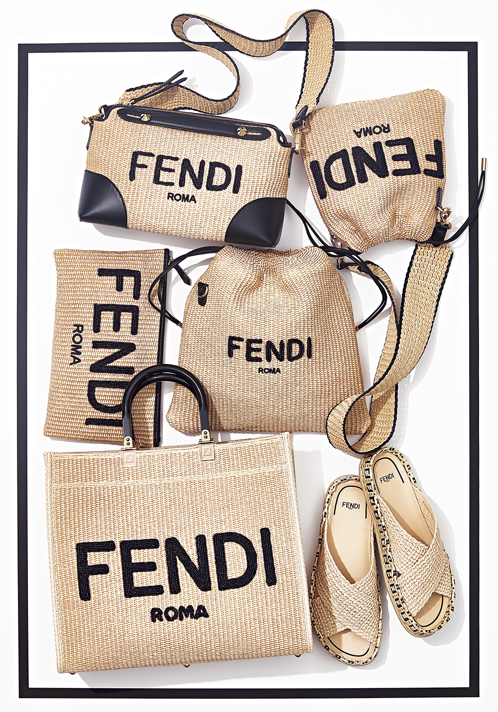ロゴも新鮮！フェンディのストローバッグ＆サンダルで春コーデ更新 | VERY