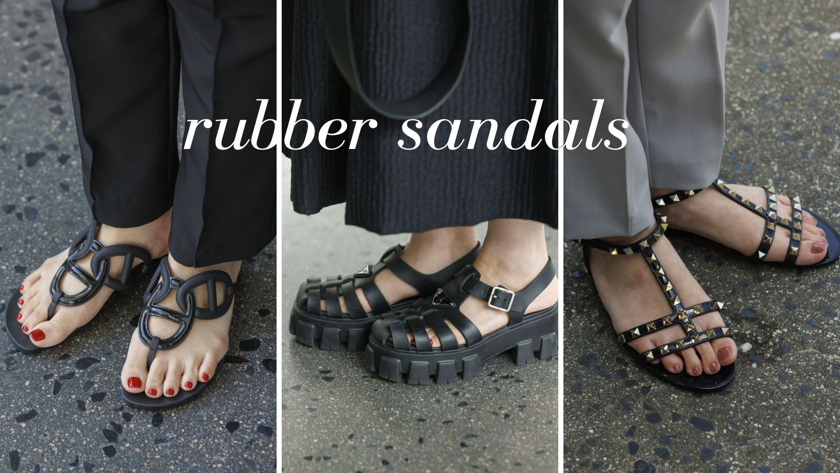 エルメス、プラダ、ヴァレンティノ！雨の日【ラバーサンダル】スナップ